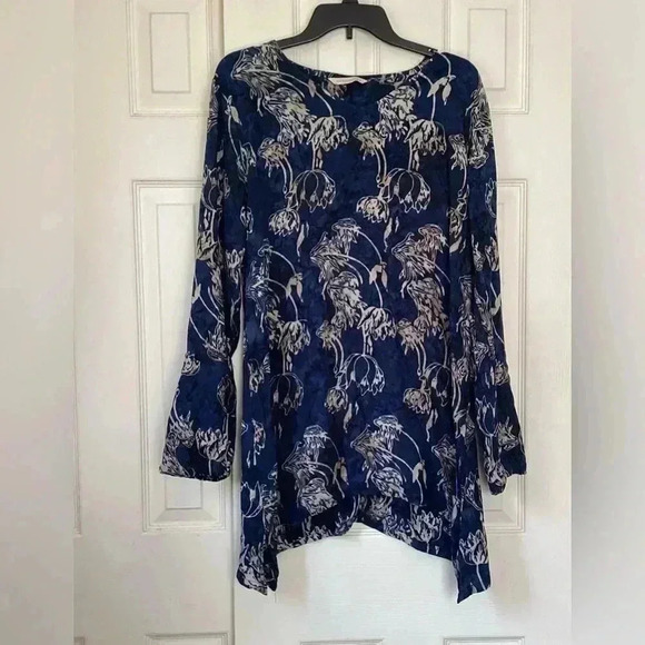 Soft Surroundings Tops - Soft Surroundings Blue/Brown Tunic Top Size Medium